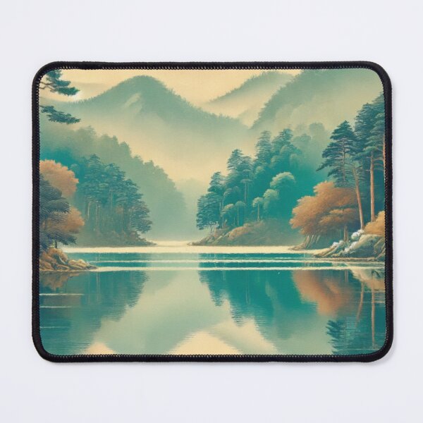 Item preview, Serenity at Gohi - A Contemporary Ukiyo-e Nature Landscape designed and sold by Kijiermono.