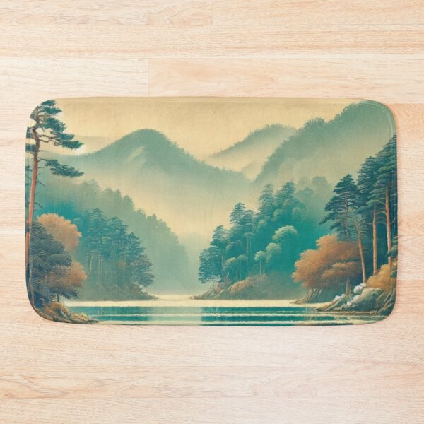 Item preview, Serenity at Gohi - A Contemporary Ukiyo-e Nature Landscape designed and sold by Kijiermono.