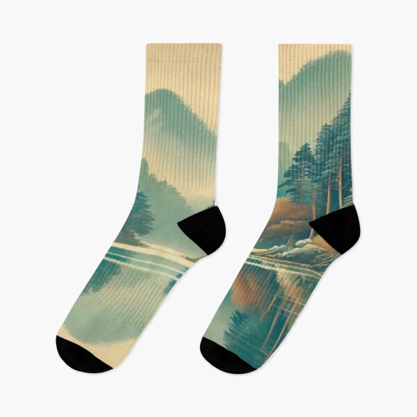 Item preview, Serenity at Gohi - A Contemporary Ukiyo-e Nature Landscape designed and sold by Kijiermono.
