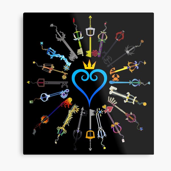 Kingdom Hearts Keyblades Metal Print