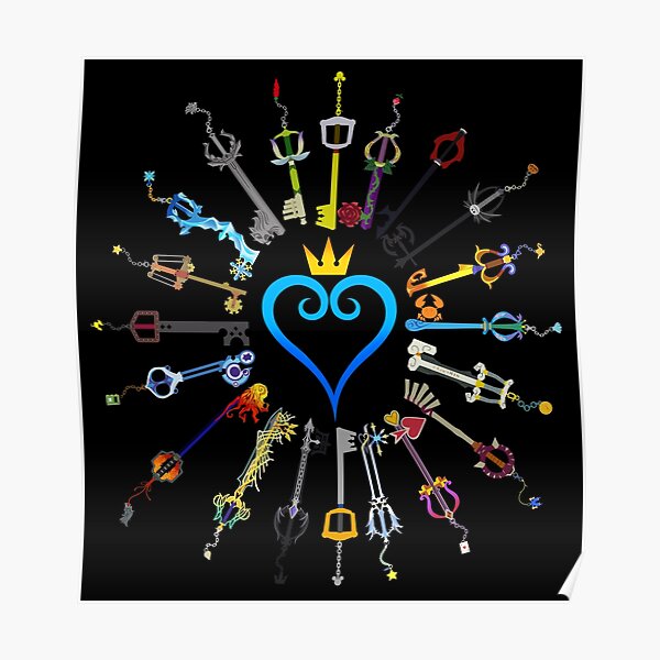 Kingdom Hearts Keyblades Poster