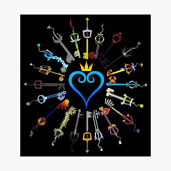 Kingdom Hearts Keyblades Photographic Print
