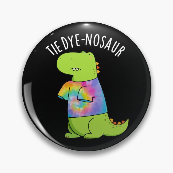 Item preview, Tie-dye-nosaur Funny Dinosaur Pun (Dark BG) designed and sold by punnybone.