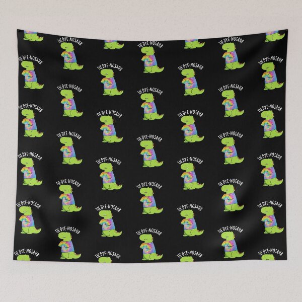 Item preview, Tie-dye-nosaur Funny Dinosaur Pun (Dark BG) designed and sold by punnybone.