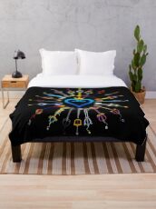 Kingdom Hearts Keyblades Throw Blanket
