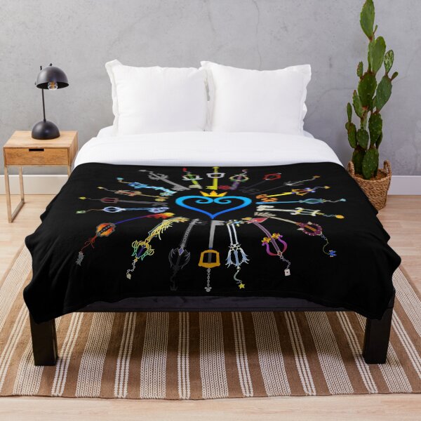 Kingdom Hearts Keyblades Throw Blanket