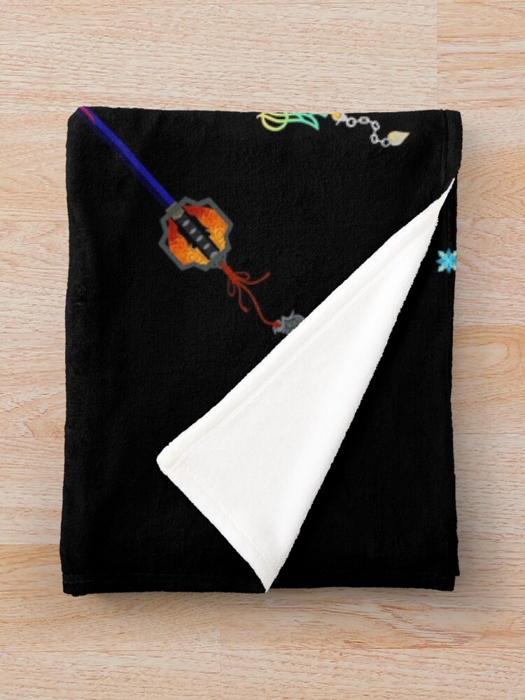 Alternate view of Kingdom Hearts Keyblades Throw Blanket