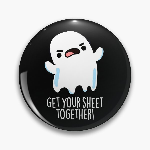Item preview, Get Your Sheet Together Funny Ghost Pun (Dark BG) designed and sold by punnybone.