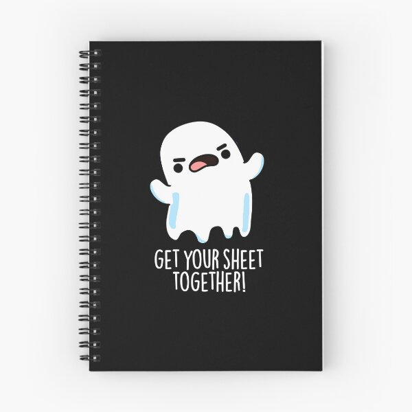Item preview, Get Your Sheet Together Funny Ghost Pun (Dark BG) designed and sold by punnybone.