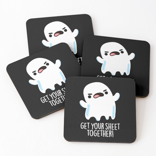 Item preview, Get Your Sheet Together Funny Ghost Pun (Dark BG) designed and sold by punnybone.