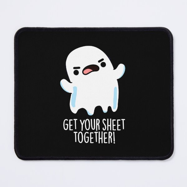 Item preview, Get Your Sheet Together Funny Ghost Pun (Dark BG) designed and sold by punnybone.