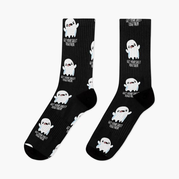 Item preview, Get Your Sheet Together Funny Ghost Pun (Dark BG) designed and sold by punnybone.