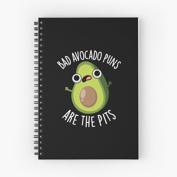Item preview, Bad Avocado Puns Are The Pits Funny Fruit Pun (Dark BG) designed and sold by punnybone.