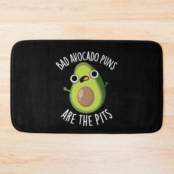 Item preview, Bad Avocado Puns Are The Pits Funny Fruit Pun (Dark BG) designed and sold by punnybone.