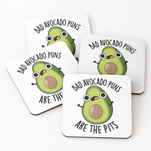 Item preview, Bad Avocado Puns Are The Pits Funny Fruit Pun  designed and sold by punnybone.