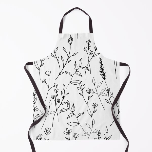 Item preview, Aesthetic floral, black and white pattern designed and sold by Abelievingheart.