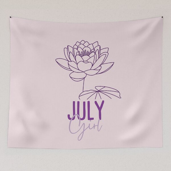 Item preview, July Girl, minimalist Water Lily July Birth Flower for July Birthday Girls designed and sold by lagunaklein.