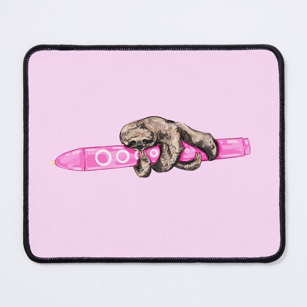 Item preview, Mini Sloth Holding a Pink Penlight designed and sold by NurseLauraDraws.