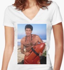 The Hoff - Baywatch Women's Fitted V-Neck T-Shirt