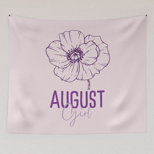 Item preview, August Girl, minimalist Poppy August Birth Flower for August Birthday Girls designed and sold by lagunaklein.