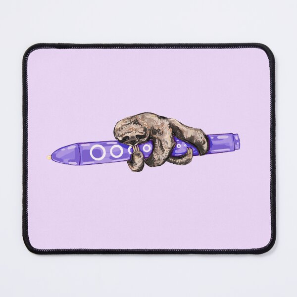Item preview, Mini Sloth Holding a Purple Penlight designed and sold by NurseLauraDraws.
