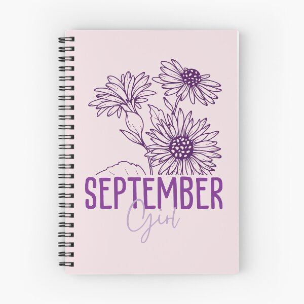 Item preview, September Girl, minimalist Aster September Birth Flower for September Birthday Girls designed and sold by lagunaklein.