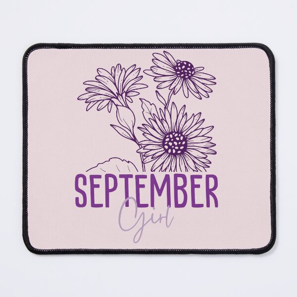 Item preview, September Girl, minimalist Aster September Birth Flower for September Birthday Girls designed and sold by lagunaklein.