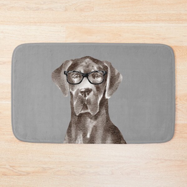 Item preview, Black Great Dane Dog With Glasses  designed and sold by beastieboutique.
