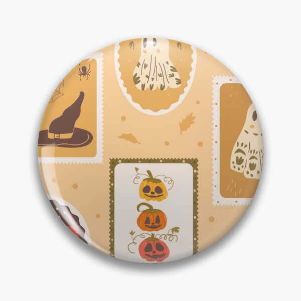 Item preview, Halloween fly agaric, pumpkin and ghost with candles retro stamps  designed and sold by Syuzanna.
