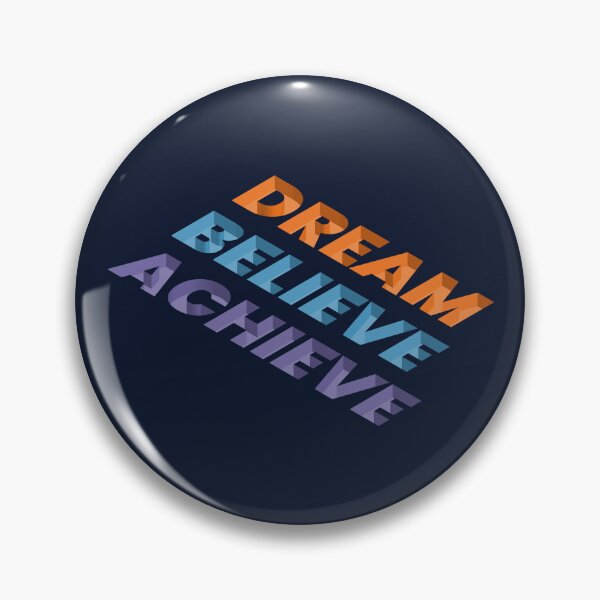 Item preview, 'Dream, Believe, Achieve' 3D Isometric Typography designed and sold by trepiu.
