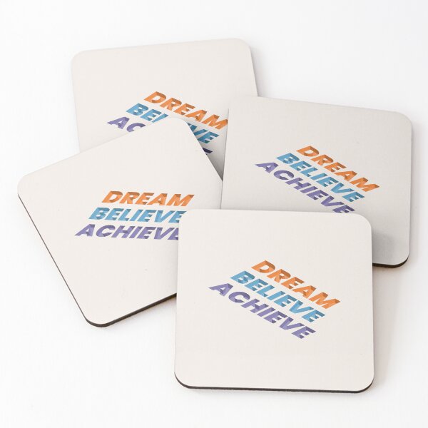 Item preview, 'Dream, Believe, Achieve' 3D Isometric Typography designed and sold by trepiu.