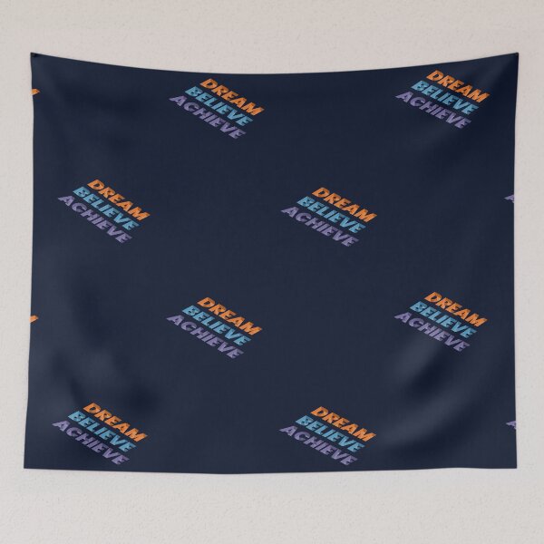 Item preview, 'Dream, Believe, Achieve' 3D Isometric Typography designed and sold by trepiu.