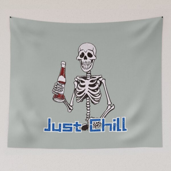 Item preview, Just Chill - Funny Skeleton Just Chilling designed and sold by LMoonDesigns.