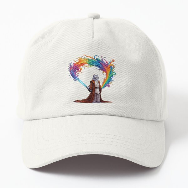 Aperçu de l'œuvre Autocollant sabre laser chat arc-en-ciel créée et vendue par Logodesignidea.