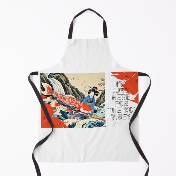 Item preview, Red Koi with Serene Geisha designed and sold by ZenaDesign.