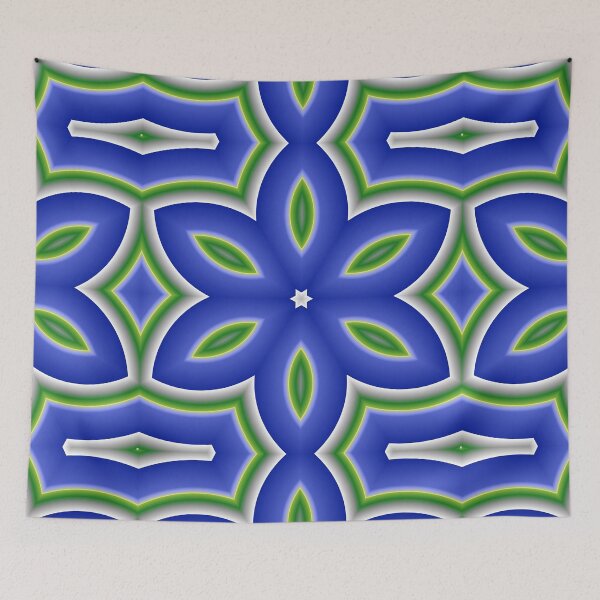 Item preview, A blue and green bloom designed and sold by Tiia Vissak.