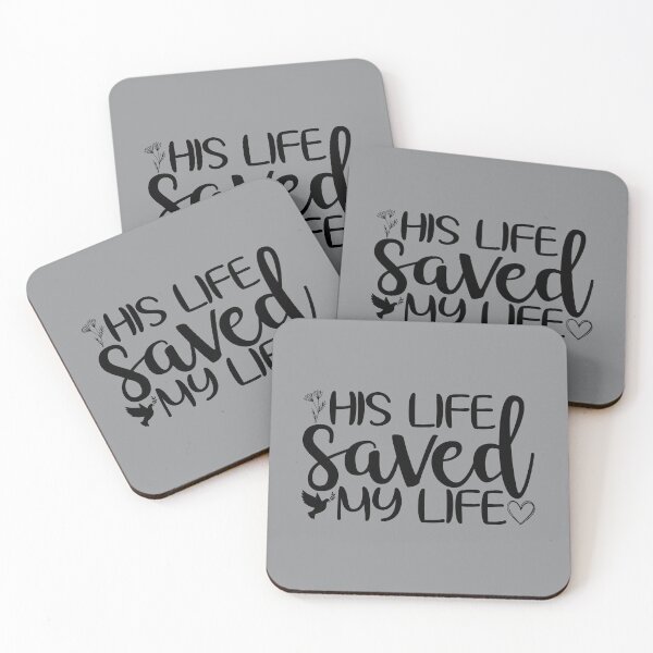 Item preview, His life saved my life - Romans 5 verse 8 designed and sold by simplydesignart.