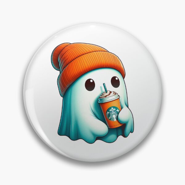 Item preview, Cute Sheet ghost with starbks coffee designed and sold by Halloween  Time.