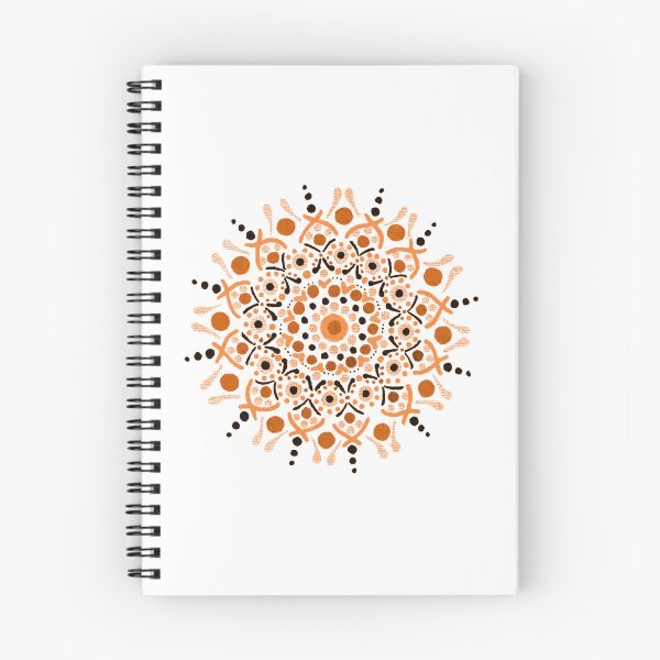 Item preview, Hand Painted Mandala Pattern - Orange designed and sold by SquareKeyStudio.