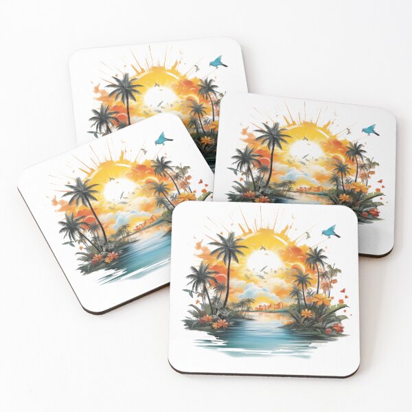 Item preview, Tropical Sunset with Palm Trees designed and sold by Artcurrents.