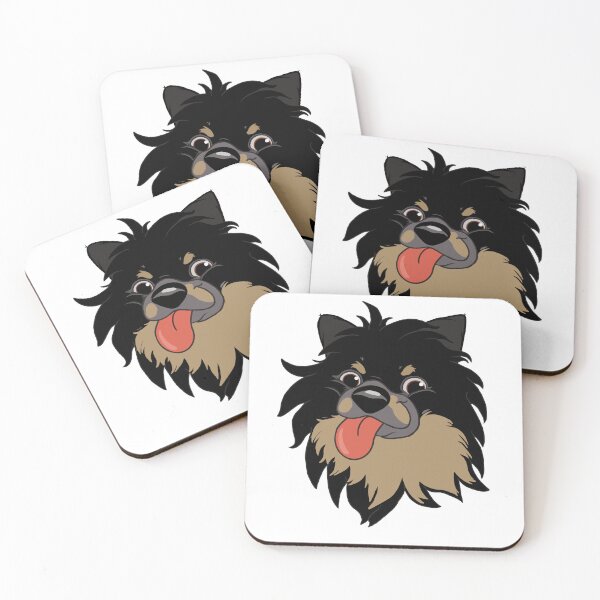 Item preview, Black and Tan cartoon style Pomeranian dog designed and sold by Colonels  Basement.