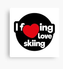 I love skiing Canvas Print