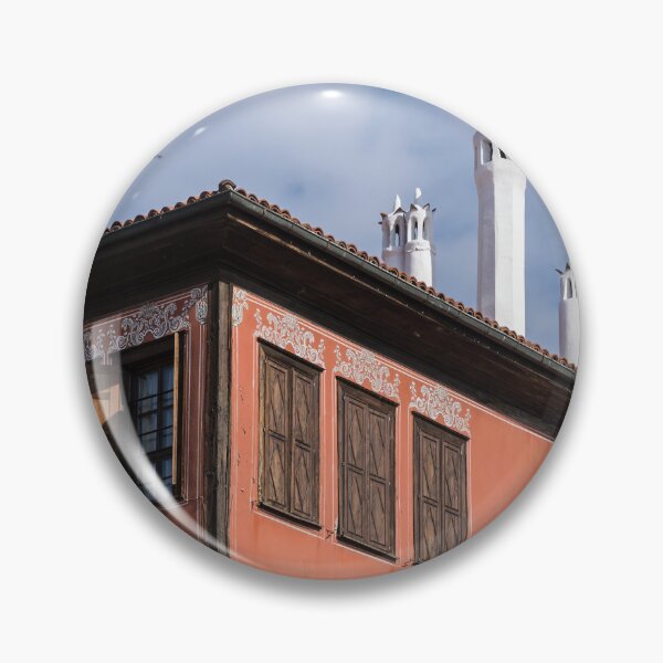 Item preview, Beautiful Revival Mansion Facade and Cool White Chimneys designed and sold by Georgia Mizuleva.