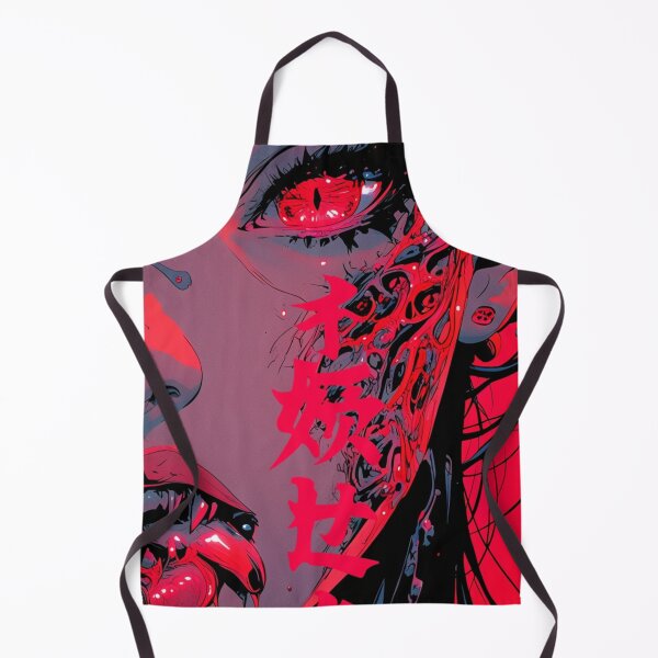 Item preview, 80s Japanese Vampire Scary Cyberpunk Anime Manga Girl designed and sold by Nightarcade.