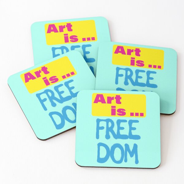 Item preview, art is freedom, quote designed and sold by Mauswohn.
