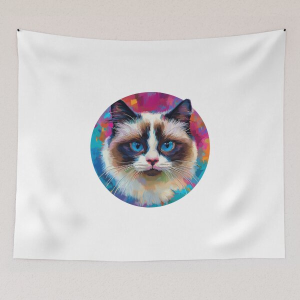 Item preview, Ragdoll cat // Ragdoll cat cute design // Ragdoll cat Cat mats, Ragdoll cat pet bandanas, Ragdoll cat cute Poster designed and sold by SMARTKIT  DESIGNAGENCY.