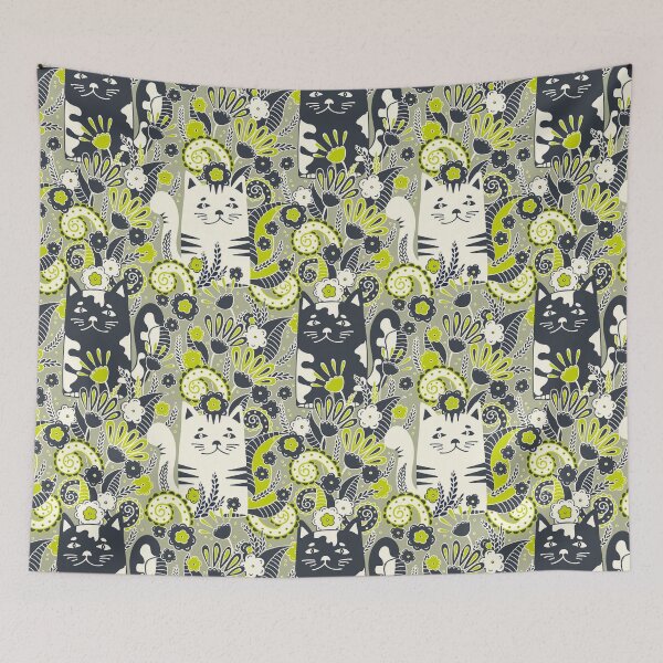 Item preview, Cats in the Spring Garden, Khaki version designed and sold by Alex  Blud.