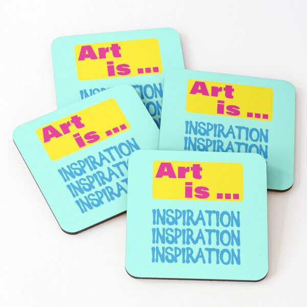 Item preview, Art is inspiration, creative quote designed and sold by Mauswohn.