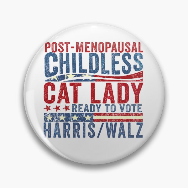 Item preview, Post-Menopausal Childless Cat Lady Ready to Vote Harris Walz designed and sold by MackenzieBin.