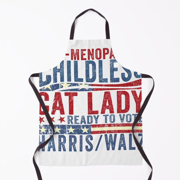 Item preview, Post-Menopausal Childless Cat Lady Ready to Vote Harris Walz designed and sold by MackenzieBin.